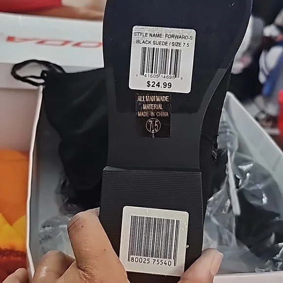 NIB NWT BLACK Suede Boots - Picture 3 of 9